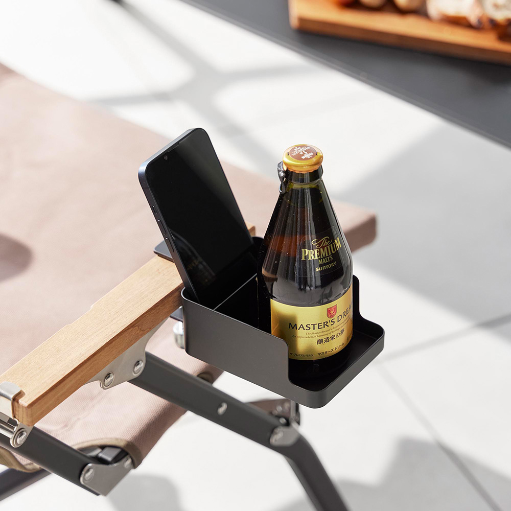 山崎実業 公式 タワー テーブル横スマートフォン＆コップホルダー tower ラック スマホ ドリンク ボトル ホルダー 収納 1668 1669 | tower | 16
