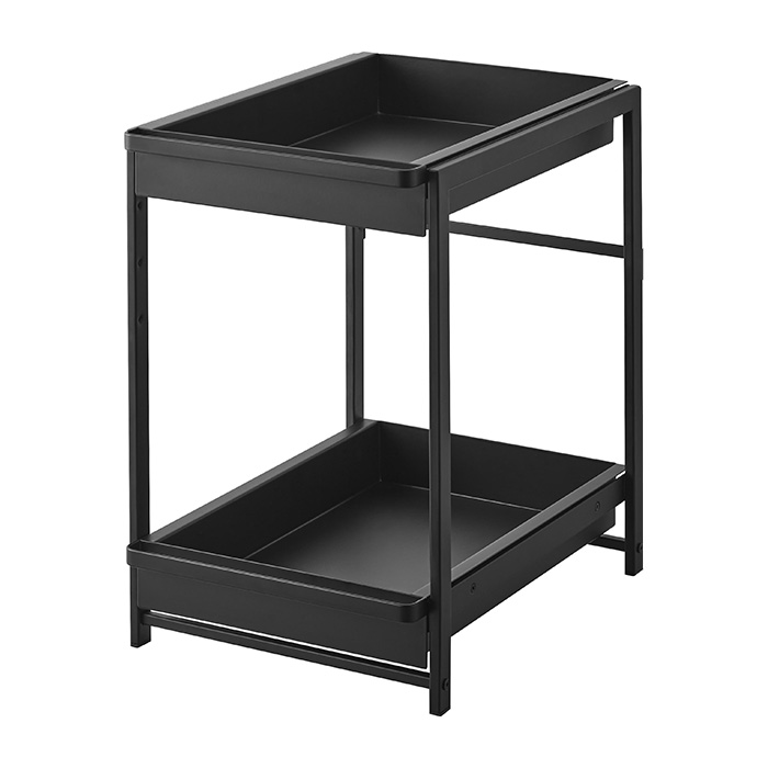 新品未使用 tower タワー スライド式ブラック収納 tower 山崎実業 公式 タワー シンク下スライドラック 2段 キッチン