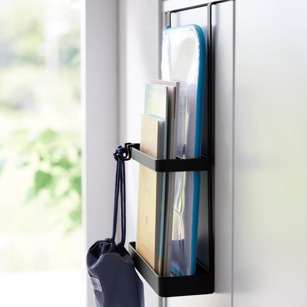 山崎実業 公式 タワー 引っ掛け宿題＆タブレットPCラック tower  収納 キャビネット 扉 教科書 ドリル リビング フック 浮かせる 1785 1786 | tower | 12