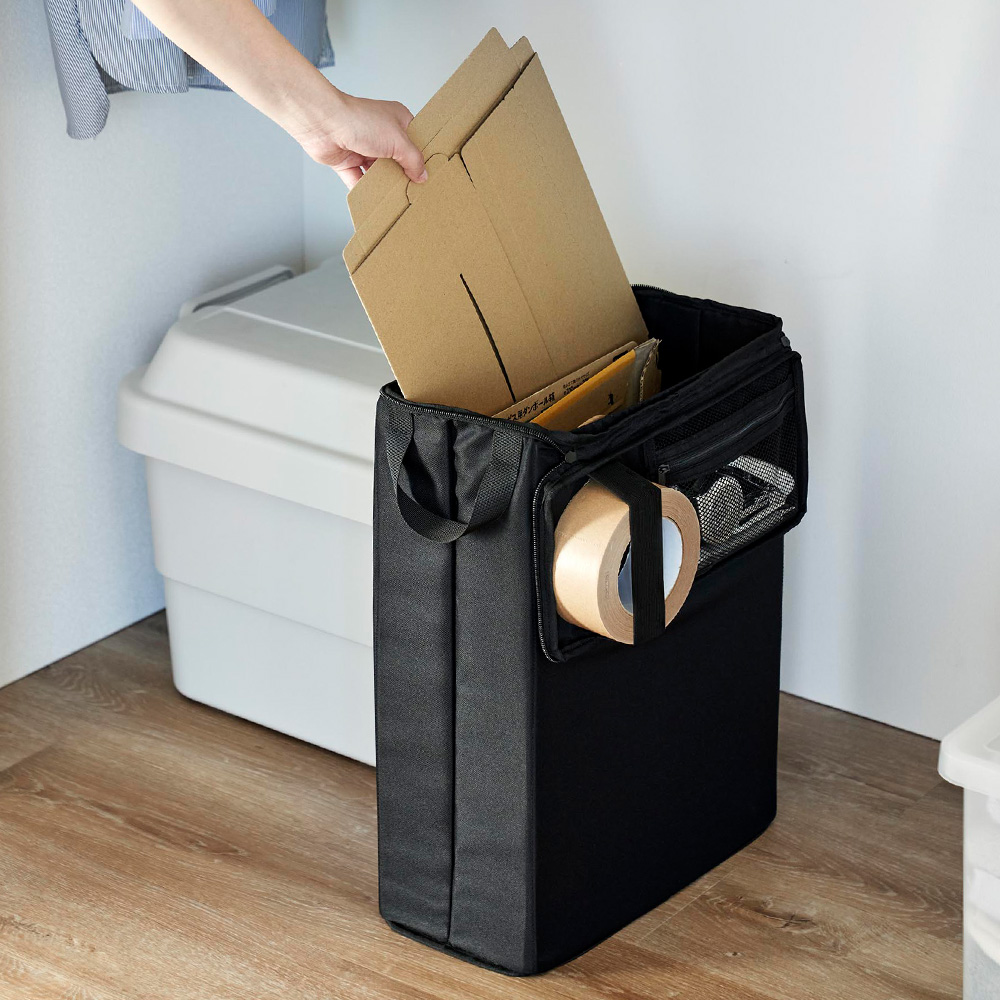 山崎実業 公式 タワー フリマ梱包資材収納ボックス tower 仕切り ポケット テープ 箱 ファスナー 持ち運び ダンボール メルカリ 4781 4782 | tower | 14