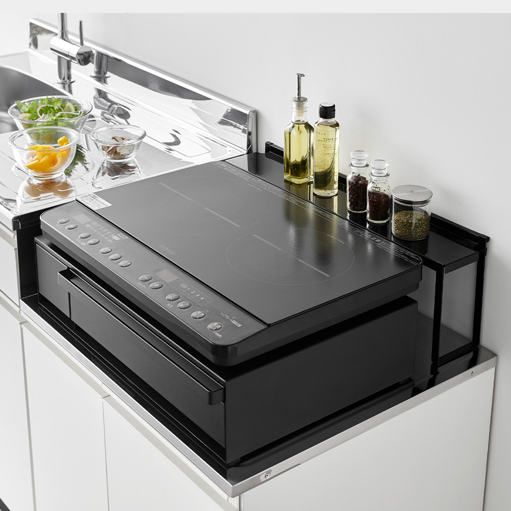 山崎実業 公式 タワー IHクッキングヒーター ラック 引き出し＆スライドテーブル tower レンジ 下 コンロ キッチン 収納 家電 1293 1294 | tower | 16