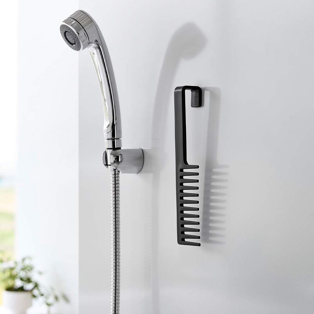 山崎実業 公式 タワー マグネットトリートメントヘアーコーム tower くし 櫛 ブラシ 粗め 浮かせる 引っ掛け 衛生的 お風呂 1304 1305 | tower | 10