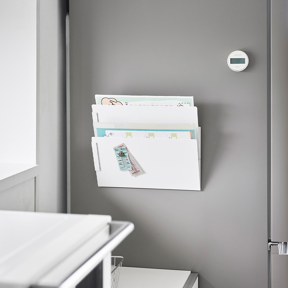 山崎実業 公式 タワー マグネット縦横連結プリント収納ラック 2個組 tower チラシ 冷蔵庫 キッチンパネル 壁面 A4 ファイル 玄関 1341 1342 | tower | 15