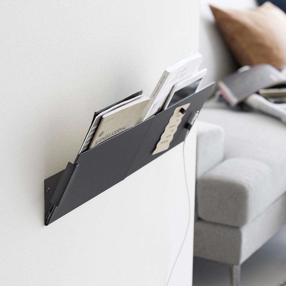 山崎実業 公式 タワー ウォール縦横連結プリント収納ラック 石こうボード壁対応 2個組 tower チラシ 冷蔵庫 キッチンパネル A4 1343 1344 | tower | 17