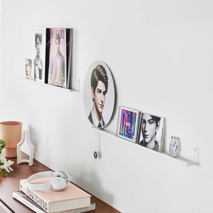 山崎実業 公式 タワー ウォール推し活ラック 石こうボード壁対応 tower 収納 壁掛け グッズ ディスプレイ 棚 うちわ アクスタ 3744 3745 | tower | 12