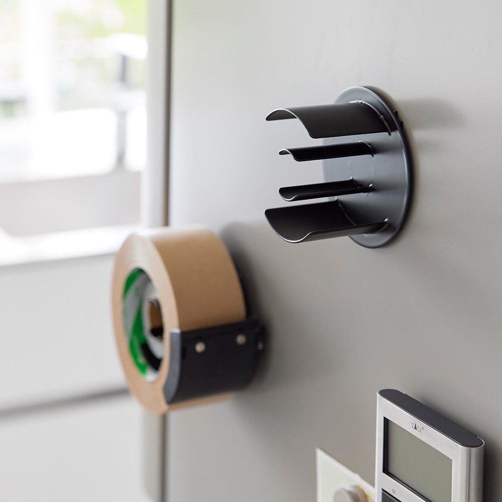 山崎実業 公式 タワー マグネットテープホルダー tower 収納 粘着テープ マスキングテープ セロハン 輪ゴム 冷蔵庫 浮かせる収納 8456 8457 | tower | 14