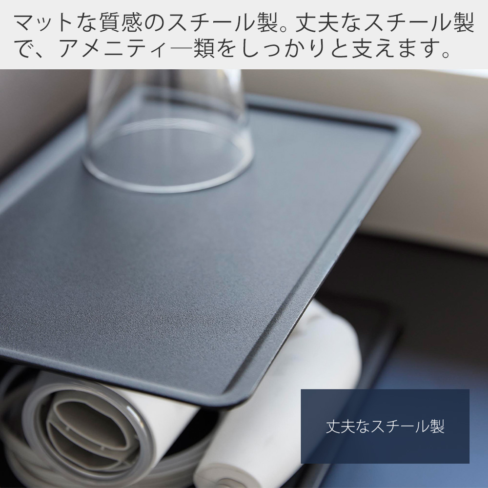 tower 山崎実業 公式 タワー アメニティー収納 2段 小物入れ トレー