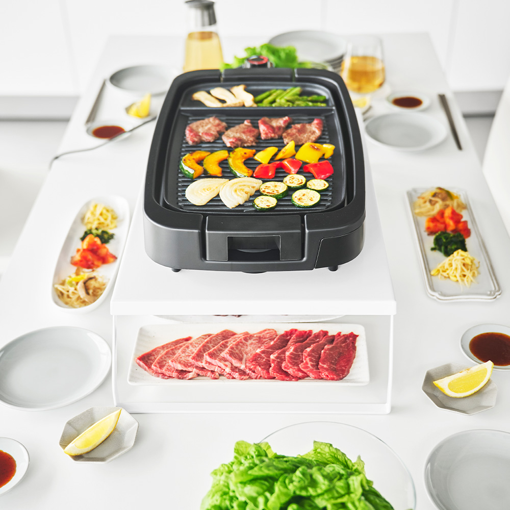 tower 山崎実業 公式 タワー 下が見える電気プレートラック ホット