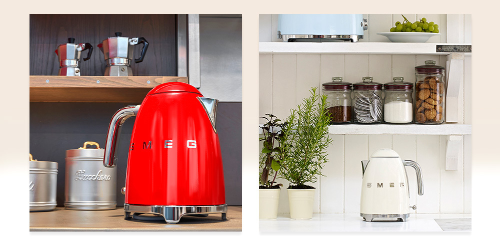 (豪華２大特典)「日本正規店」SMEG 電気ケトル 1.7L イタリア KLF03 100v ステンレス パステルカラー スメッグ ケトル  キッチン家電 おしゃれ テクタイト