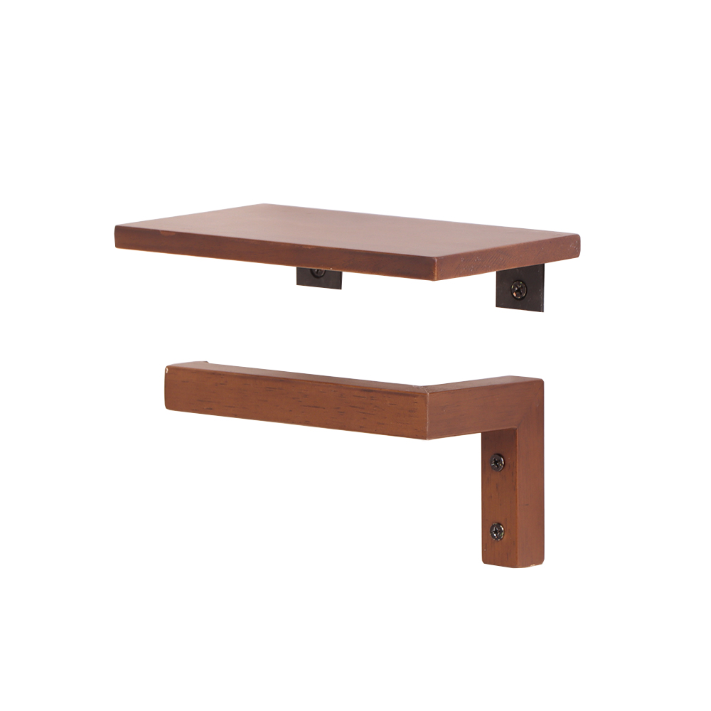 トイレットペーパーホルダー 1連 棚付き 天板 木目 天然木 ウッド 北欧 DIY シンプル シェルフ ブラウン ナチュラル カルム Carm ヤマソロ | ヤマソロ | 02