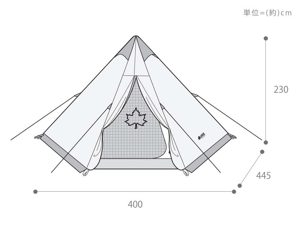 豪華２大特典) LOGOS ロゴス Tradcanvas Vポール Tepee400-BA テント