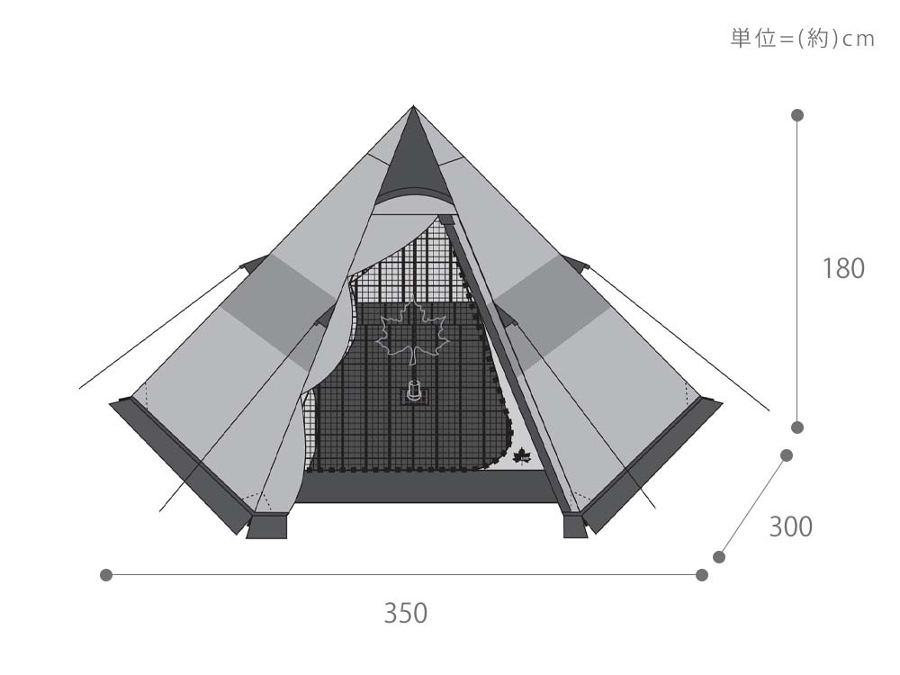 ロゴス(LOGOS) LOGOS LAND Tepee 350 71901000 LOGOS LAND Tepee 350|ギア|テント|ワンポール|製品情報|ロゴス