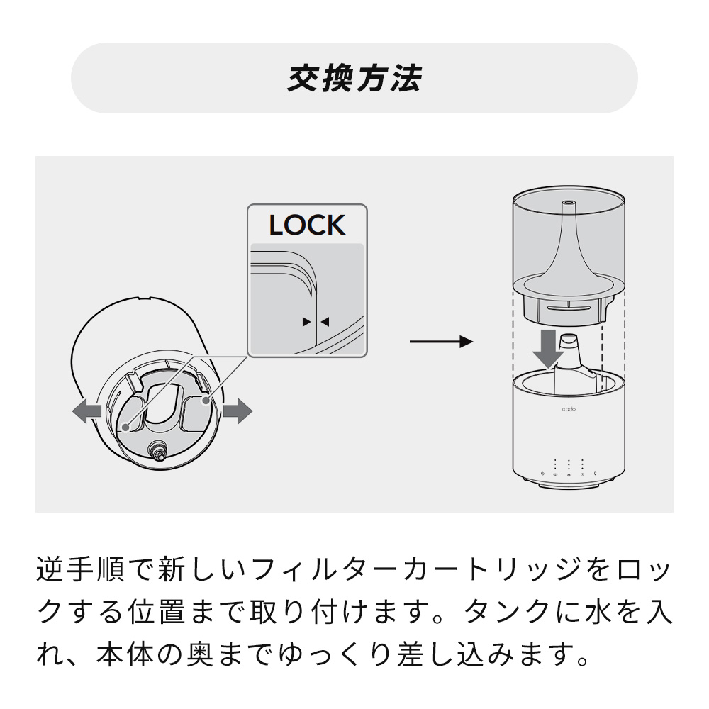 cado（カドー） 交換用 カートリッジ CT-C300 加湿器用 フィルター