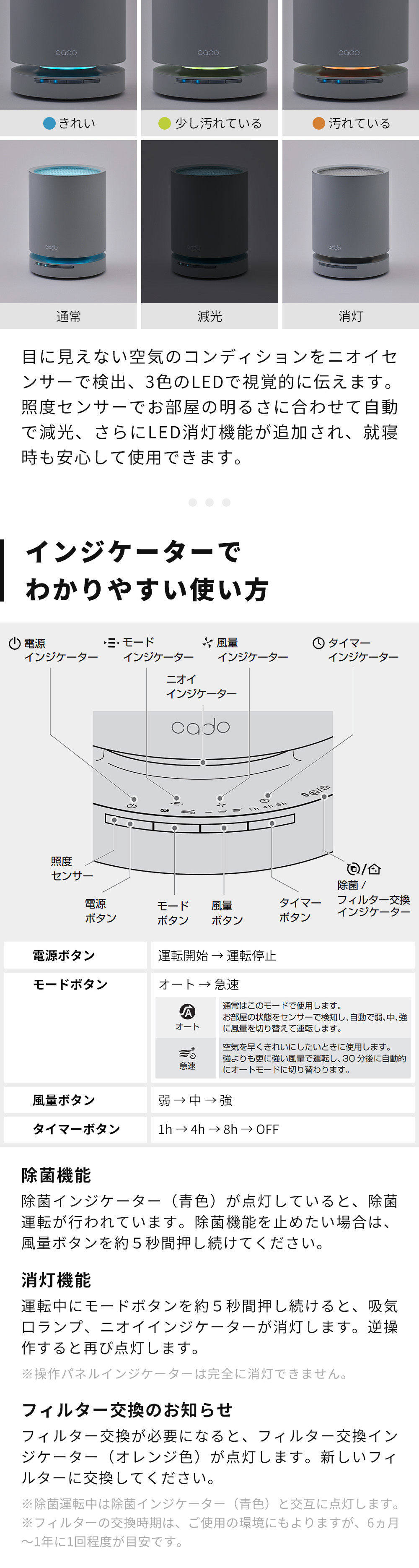 LEAF (豪華2大特典) cado カドー 空気清浄機 LEAF130 除菌 LEAF (豪華2大特典) cado カドー 空気清浄機 LEAF130 除菌