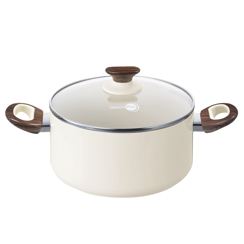 GreenPan Wood Be グリーンパン ウッドビー 20センチ 両手鍋 ウッドビー 両手鍋 キャセロール 20cm IH対応 3.1L グリーンパン