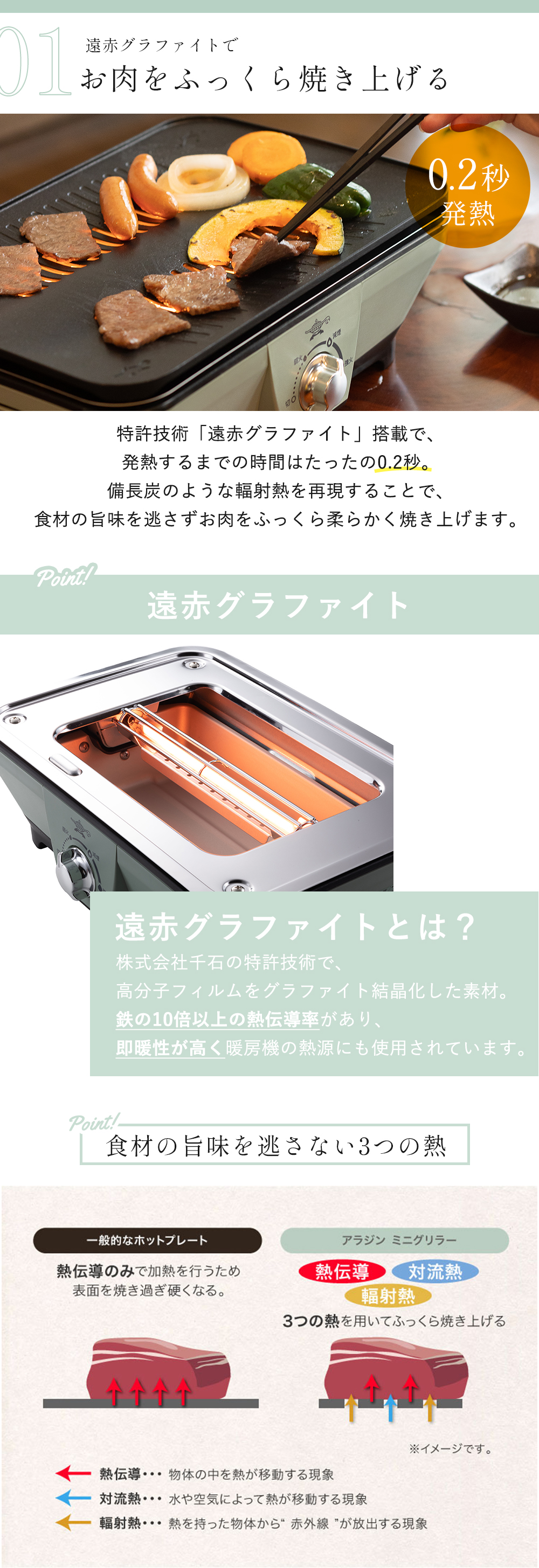 アラジン (豪華2大特典) グラファイト ミニグリラー グリル
