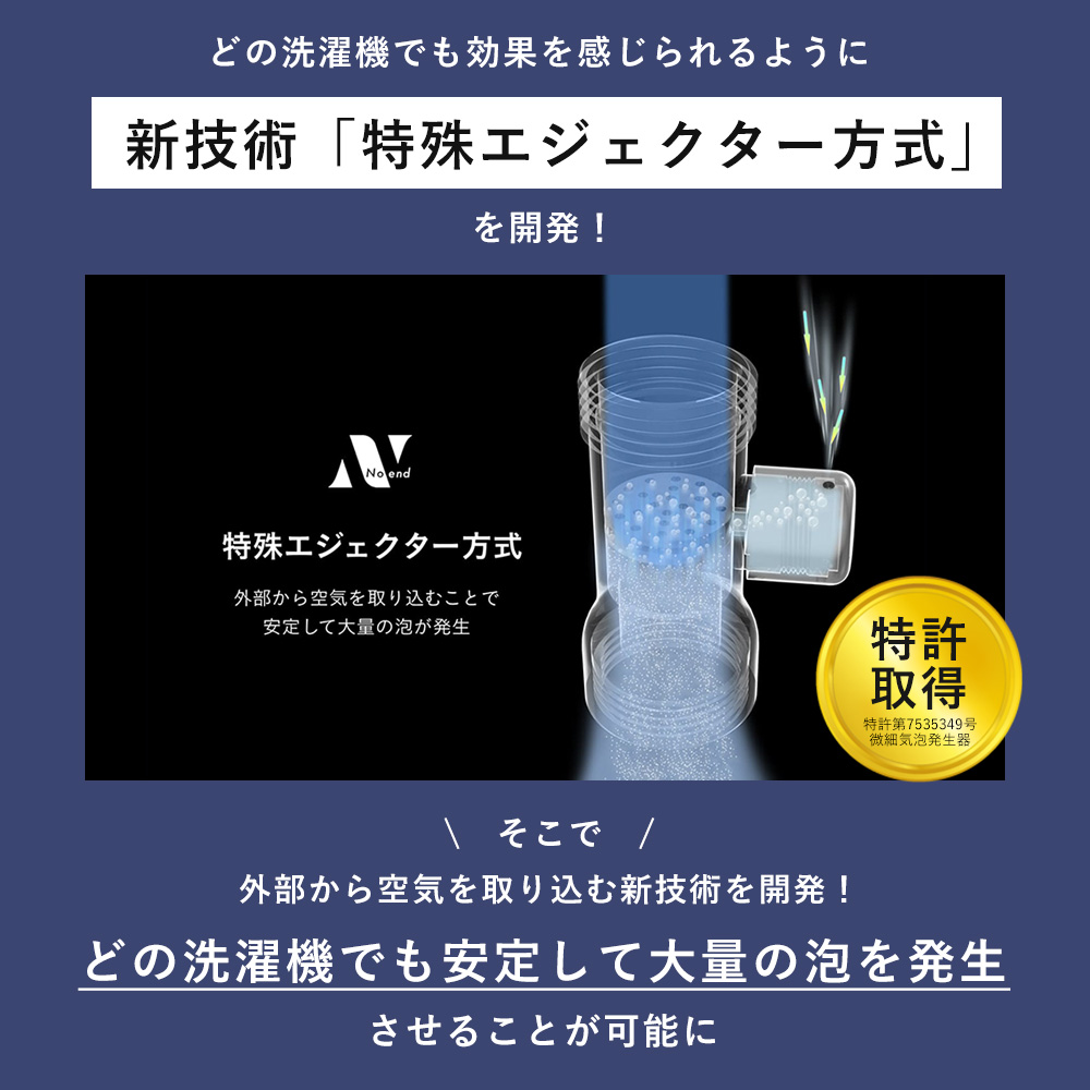 Noend 洗濯機アダプター フィルターケース セット 三層構造