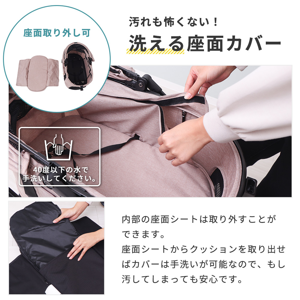 ペットカート 折りたたみ 軽量 分離型 対面式 3way フルオープン 小型犬 中型犬 多頭 犬 カート ワンタッチ WANGO プレミアム ヤマソロ | ヤマソロ | 19