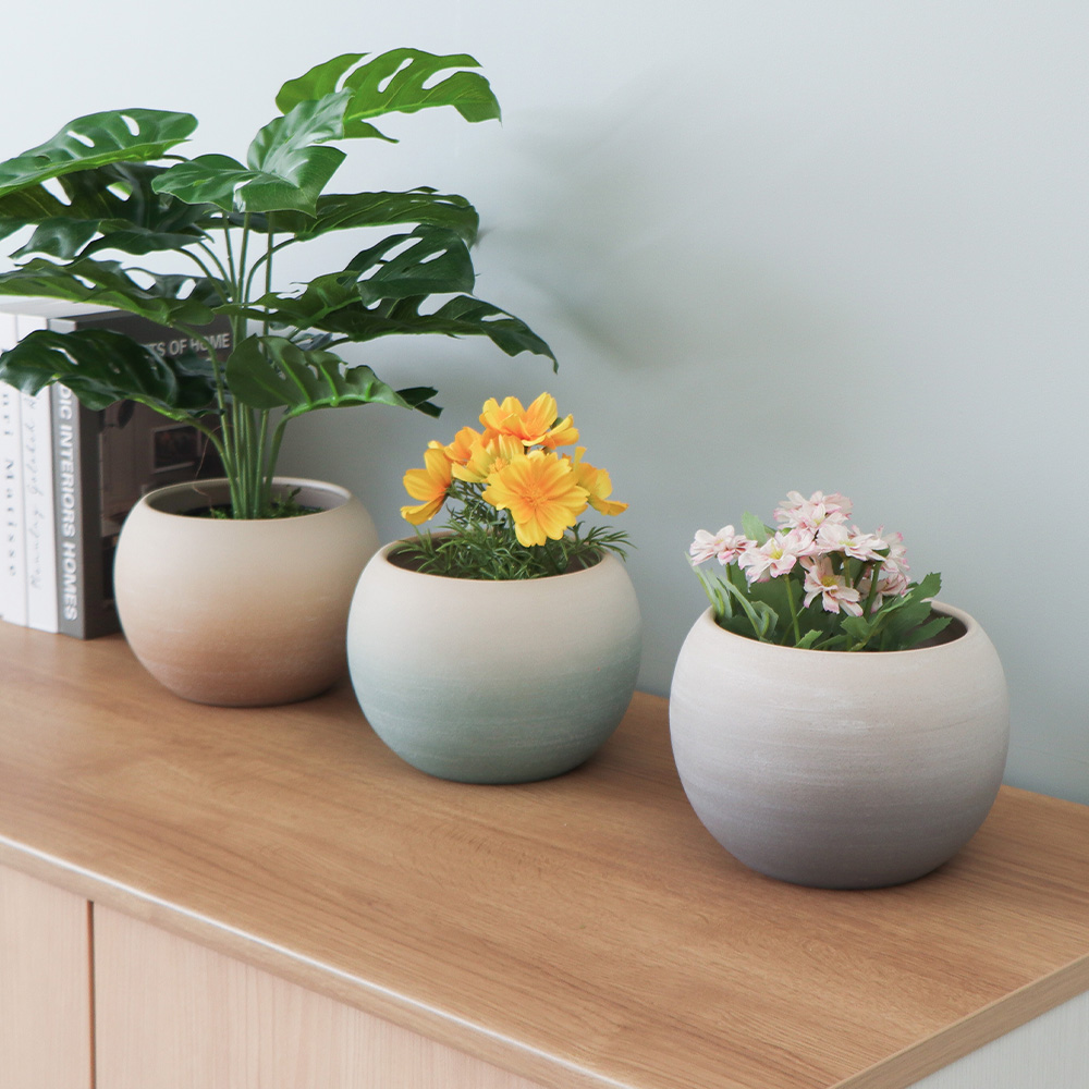 大きいフラワーポット(鉢) ヤマソロ 植木鉢 フラワーポット 観葉植物 グリーン インテリア