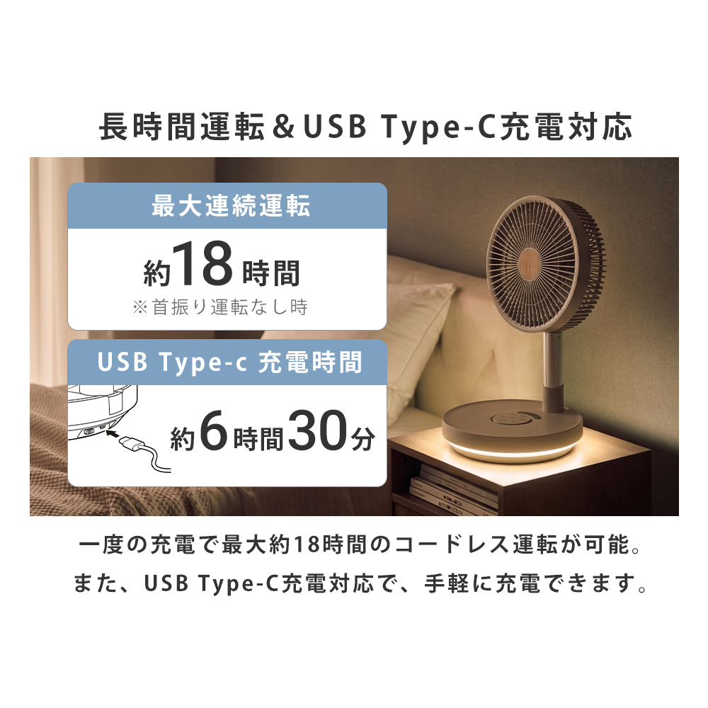 QUADS（クワッズ） (豪華2大特典)扇風機 コードレス 充電式 USB充電