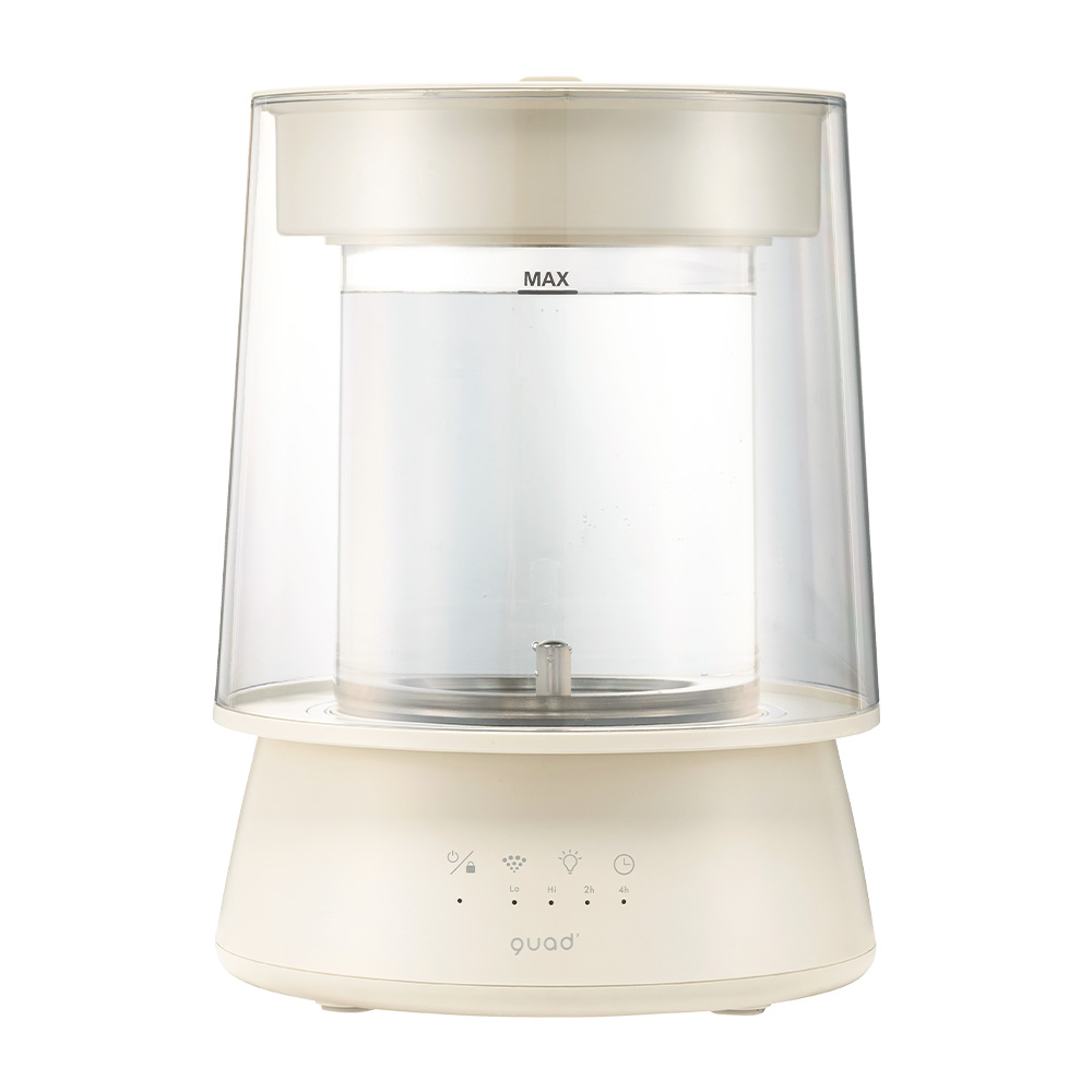 QUADS（クワッズ） (豪華2大特典)スチーム加湿器 ガラスポッド式 大