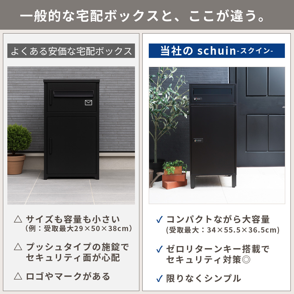 ヤマソロ 宅配ボックス 戸建 ポスト スタンド ポスト おしゃれ 北欧 鍵