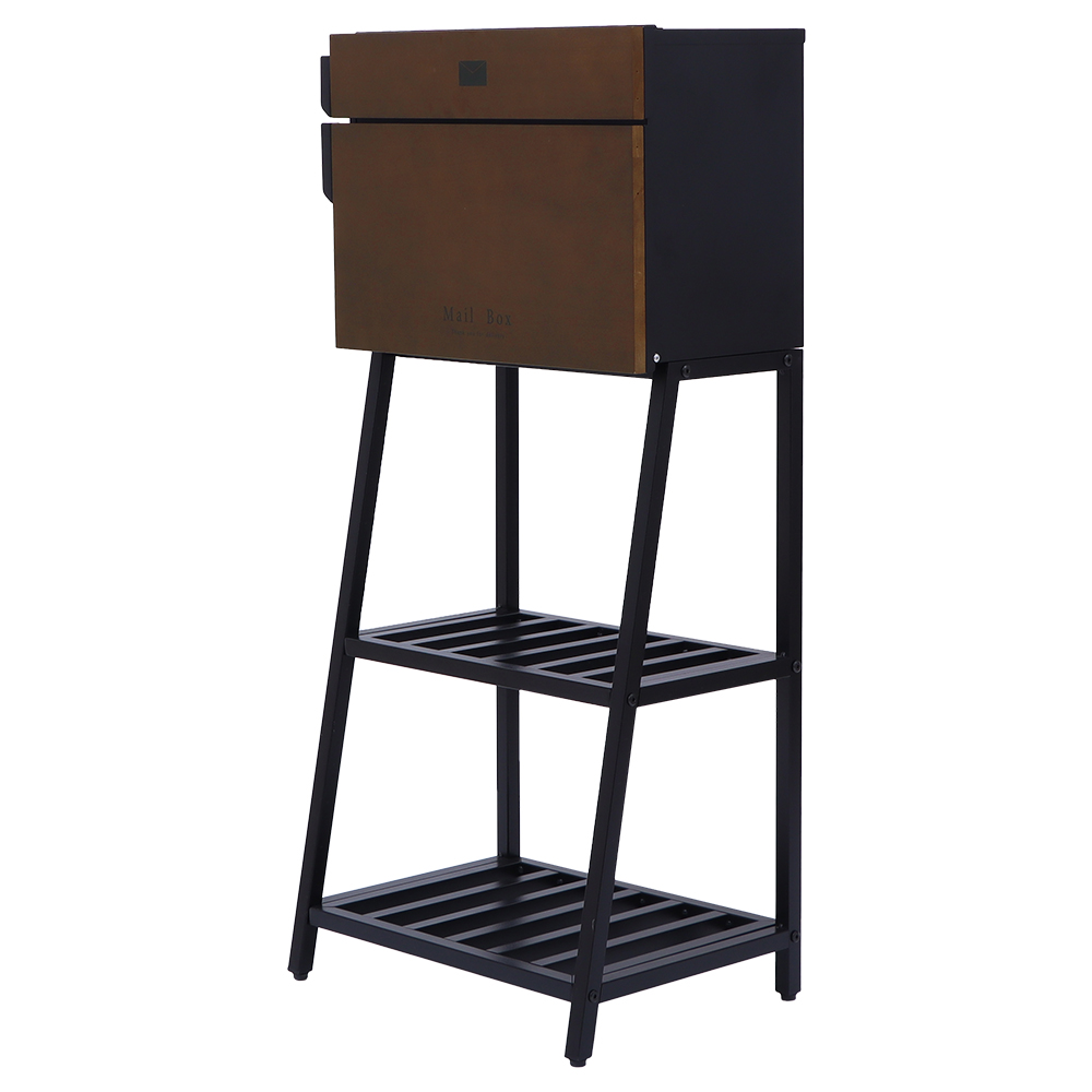 ヤマソロ ポスト 置き型 スタンドポスト おしゃれ 鍵付き スリム