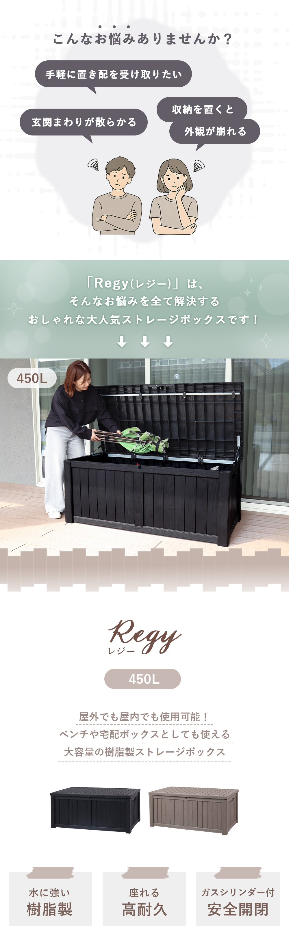 ストレージボックス Regy(レジー) 450L
