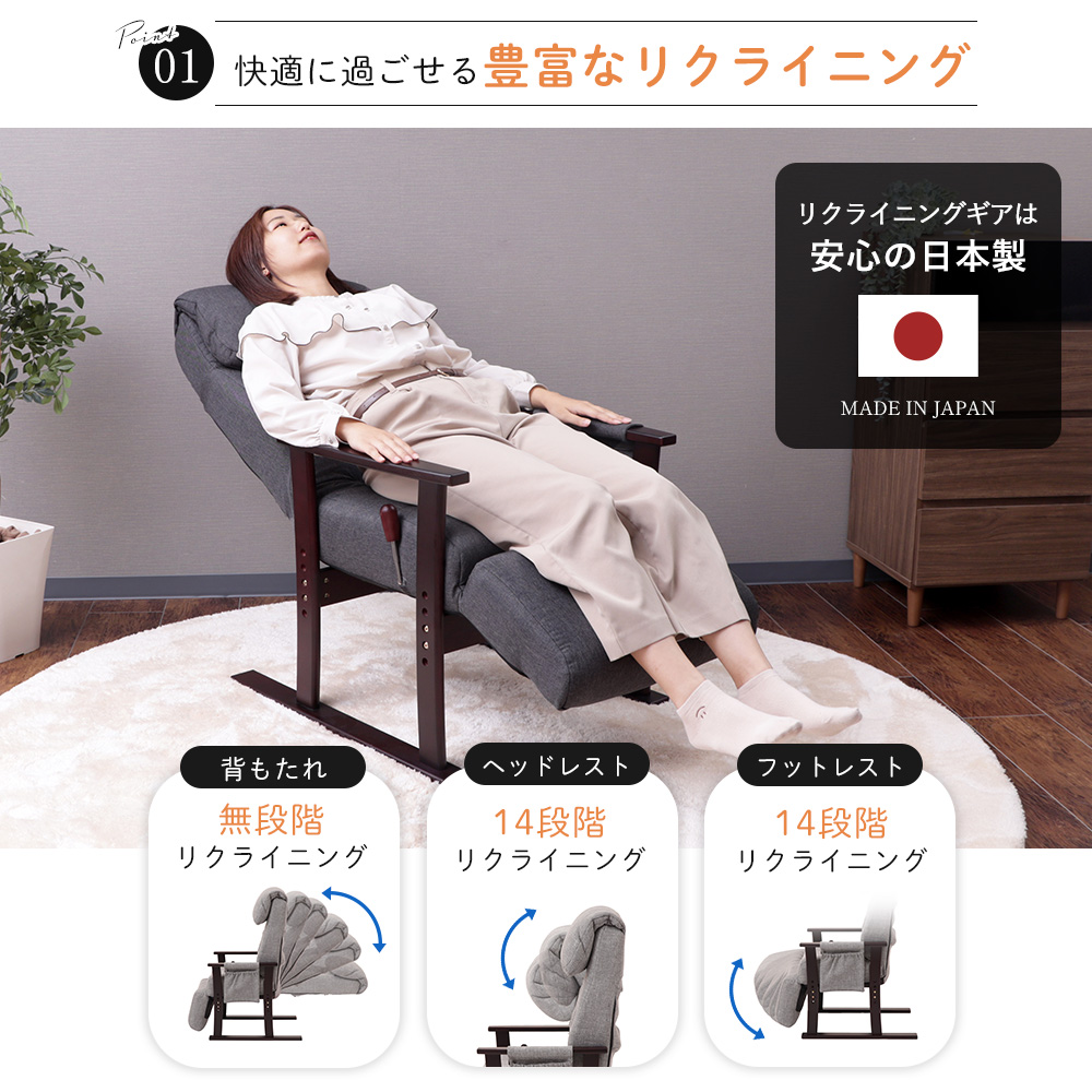 ヤマソロ 3/1マデ最大P還元！ 高座椅子 高齢者 リクライニング