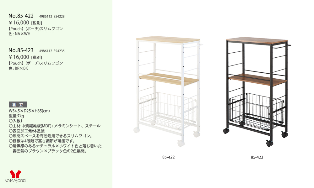 スリムワゴン キャスター付き 85-422 Yahoo!フリマ（旧）+