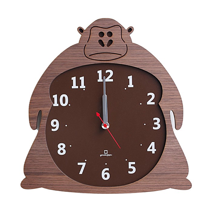 時計 壁掛け おしゃれ 掛け時計 北欧 かわいい クマ ゴリラ ヒツジ Clock Zoo 木製 日本製 キッズ ヤマト工芸｜e-alamode｜02