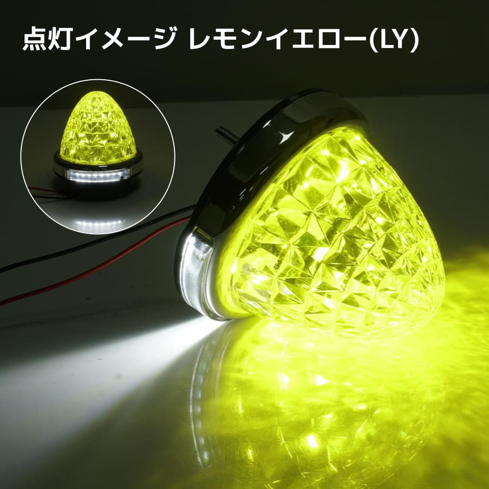 e-auto fun LEDサイドランプ マーカーライト 丸型 DC12V/24V兼用