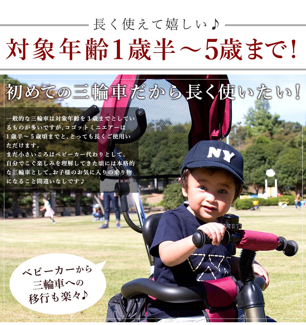 コゴットミニエアー COGOTMINIAIR Nebio ネビオ 三輪車 幌付き 舵取り