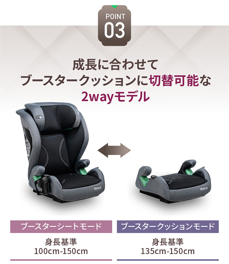 リクライニングできる！ジュニアシート】チャイルドシート R129