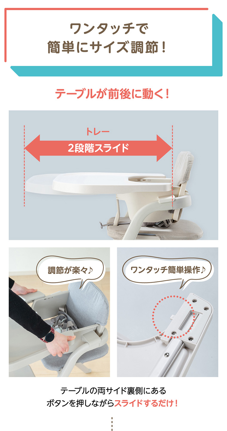【ベビーチェア】6ヶ月から大人まで使える ハイ...の詳細画像2