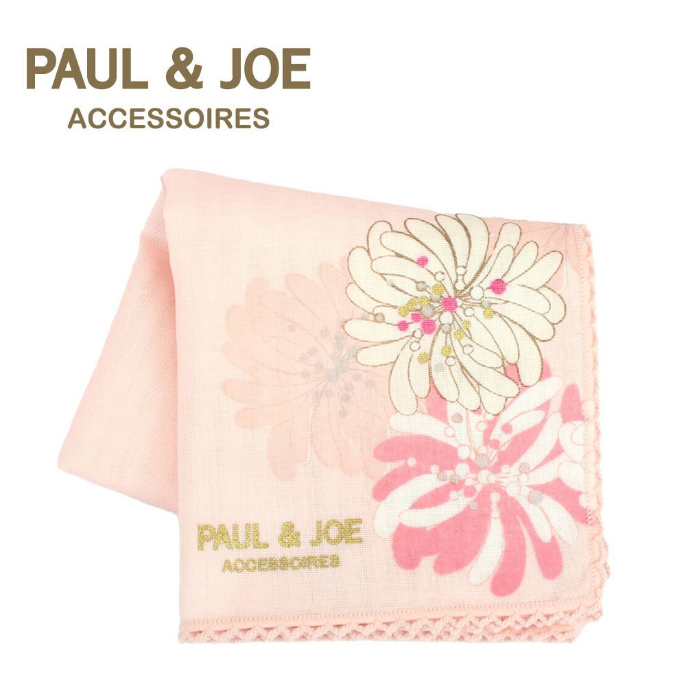 ポールアンドジョー ハンカチ 花柄 PAUL&JOE タオルハンカチ カーゼ
