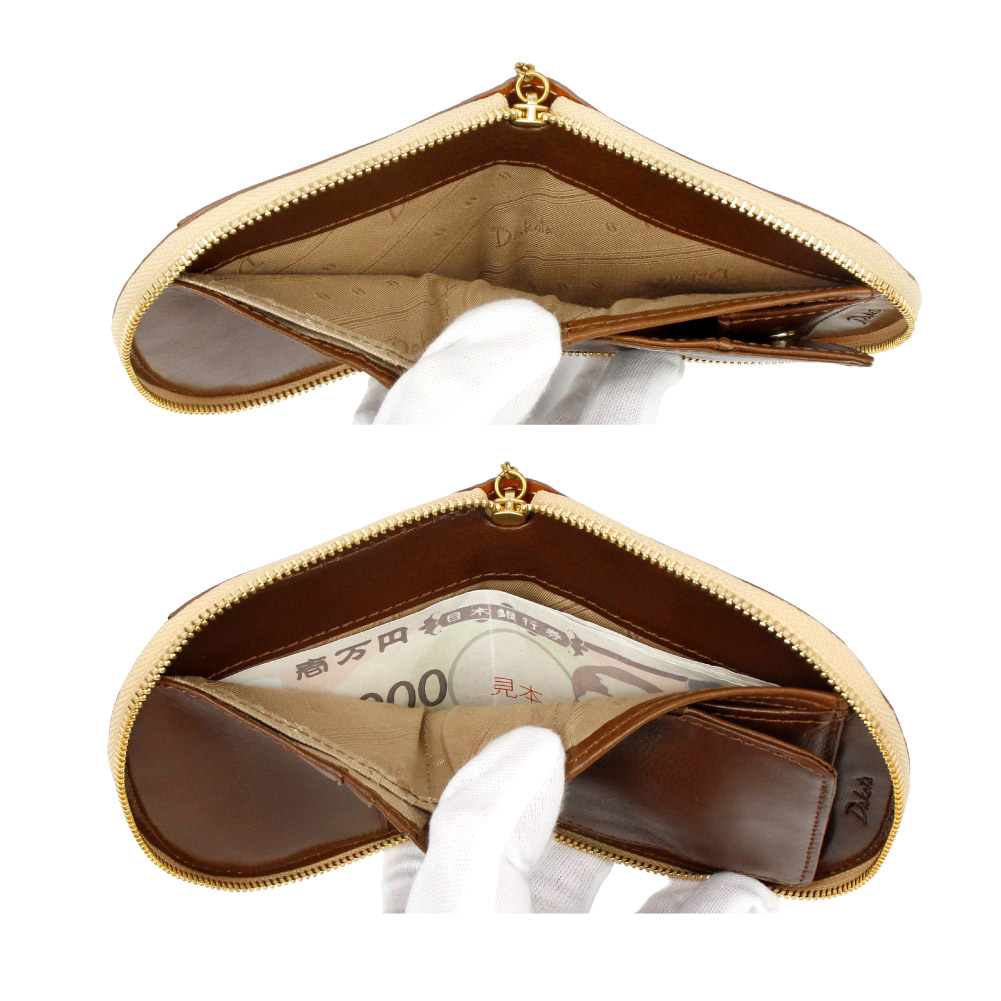 Dakota（ダコタ） 財布 二つ折り 財布 本革 小銭入れ付き ラウンド