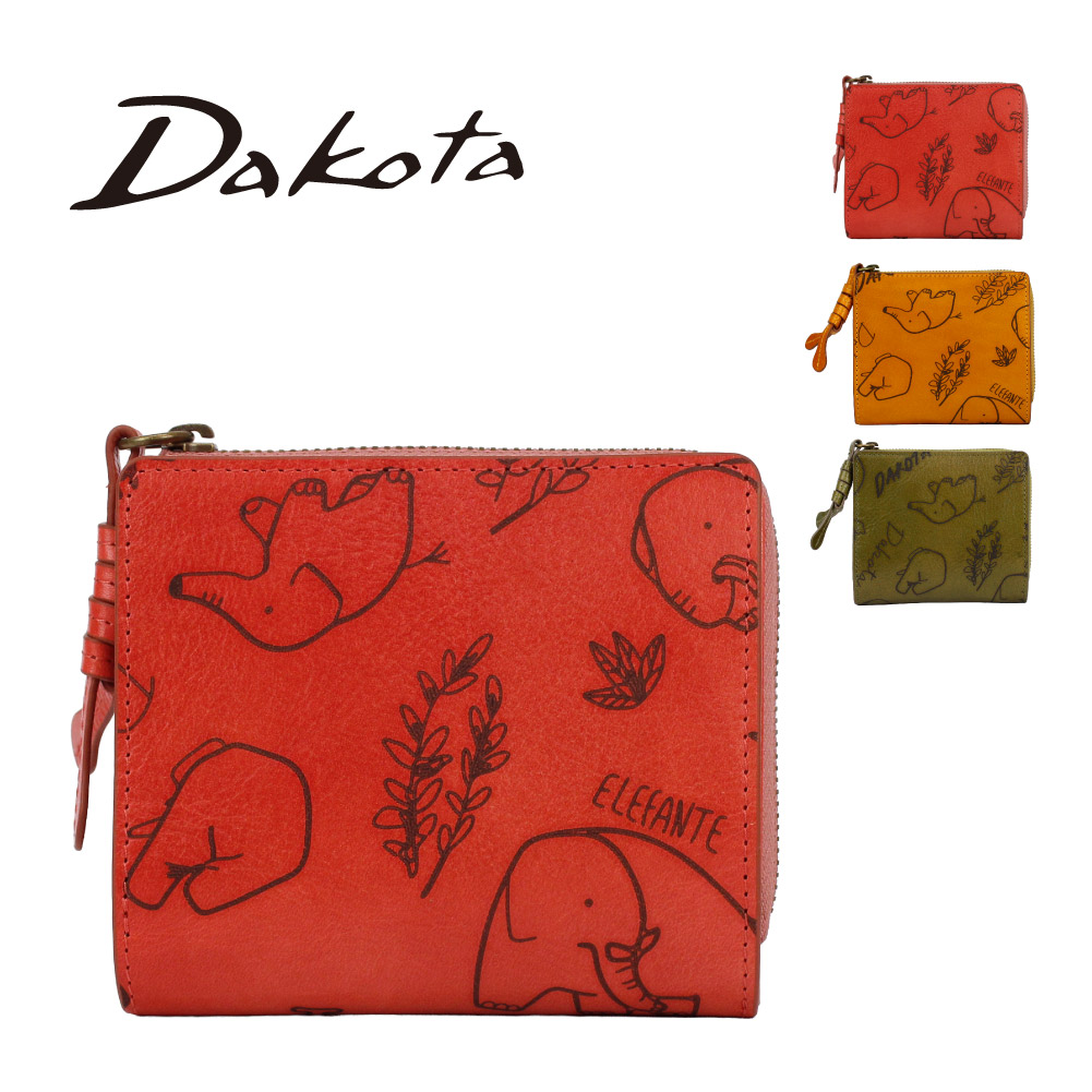 Dakota（ダコタ） 財布 レディース 二つ折り財布 レザー 本革 二つ折り
