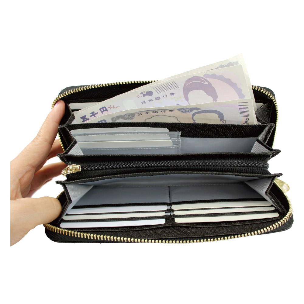 CLATHASクレイサス黒本革レディース長財布【本日限定】7000円→6000円 CLATHAS クレイサス 財布 長財布 キルティング 黒 レディース