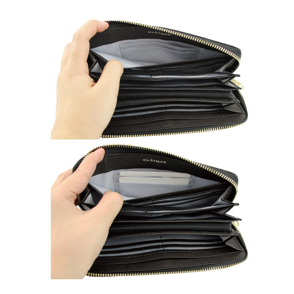 CLATHASクレイサス黒本革レディース長財布【本日限定】7000円→6000円 CLATHAS クレイサス 財布 長財布 キルティング 黒 レディース