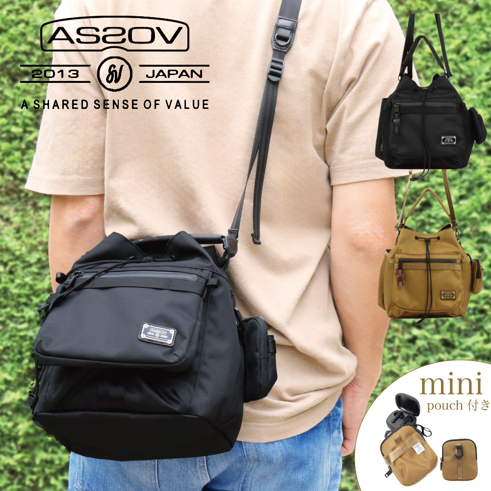 AS2OV アッソブ バッグ ショルダーバッグ 巾着ショルダー 斜め掛け