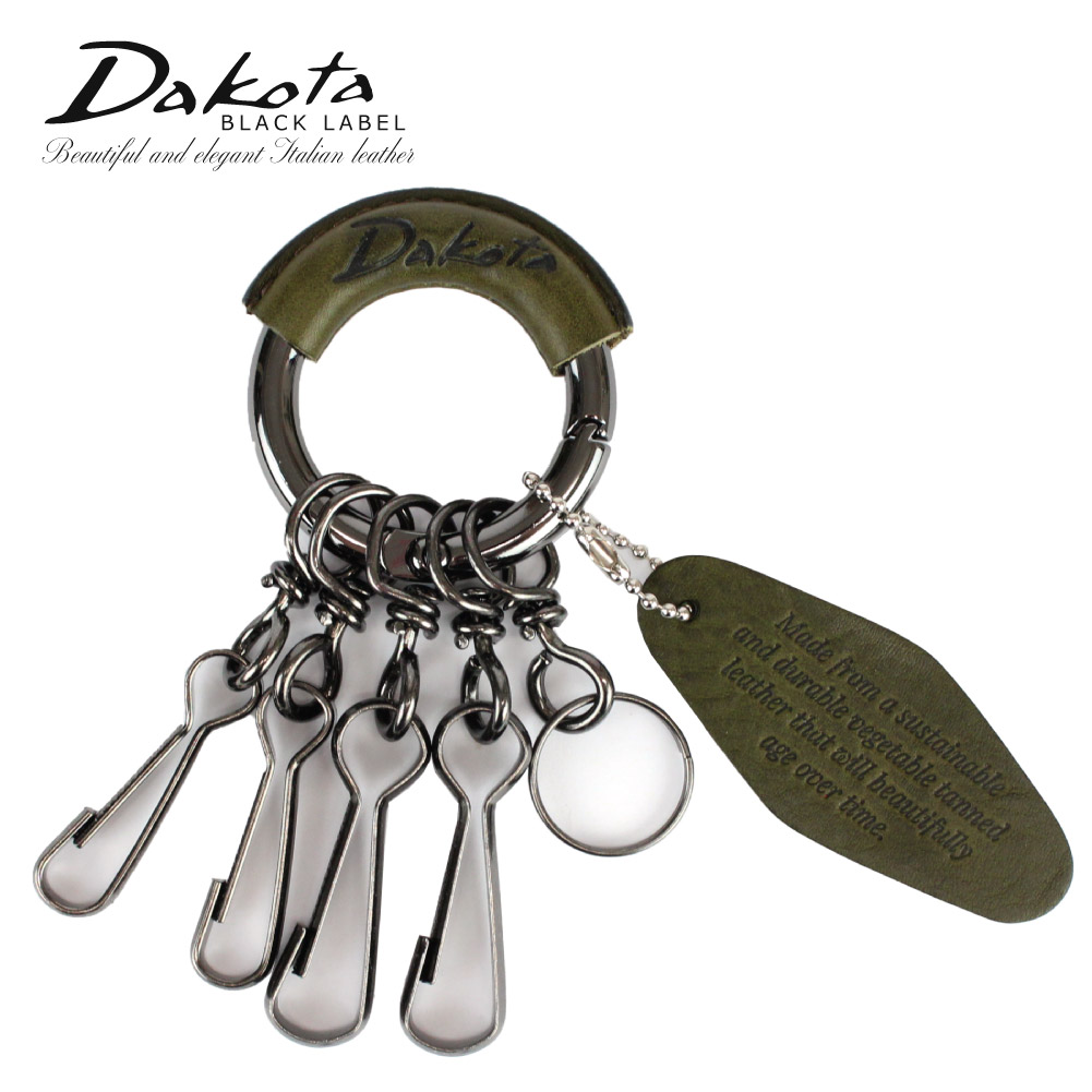 ブラック合成皮革 キーホルダー付き Dakota メール便 BLACK LABEL ダコタブラックレーベル ミネルバ