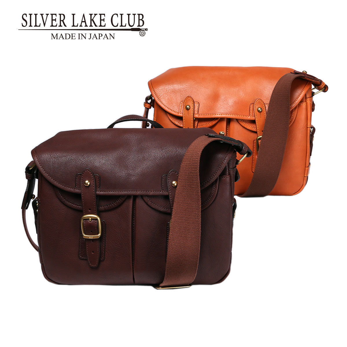 シルバーレイククラブ レザーショルダーバッグ A4 バッグ メンズ レディース ブランド ロイヤルハリー SILVER LAKE CLUB  129191 チョコ キャメル