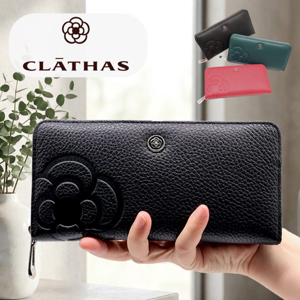 CLATHAS（クレイサス） 財布 長財布 ラウンドファスナー 本革 レザー