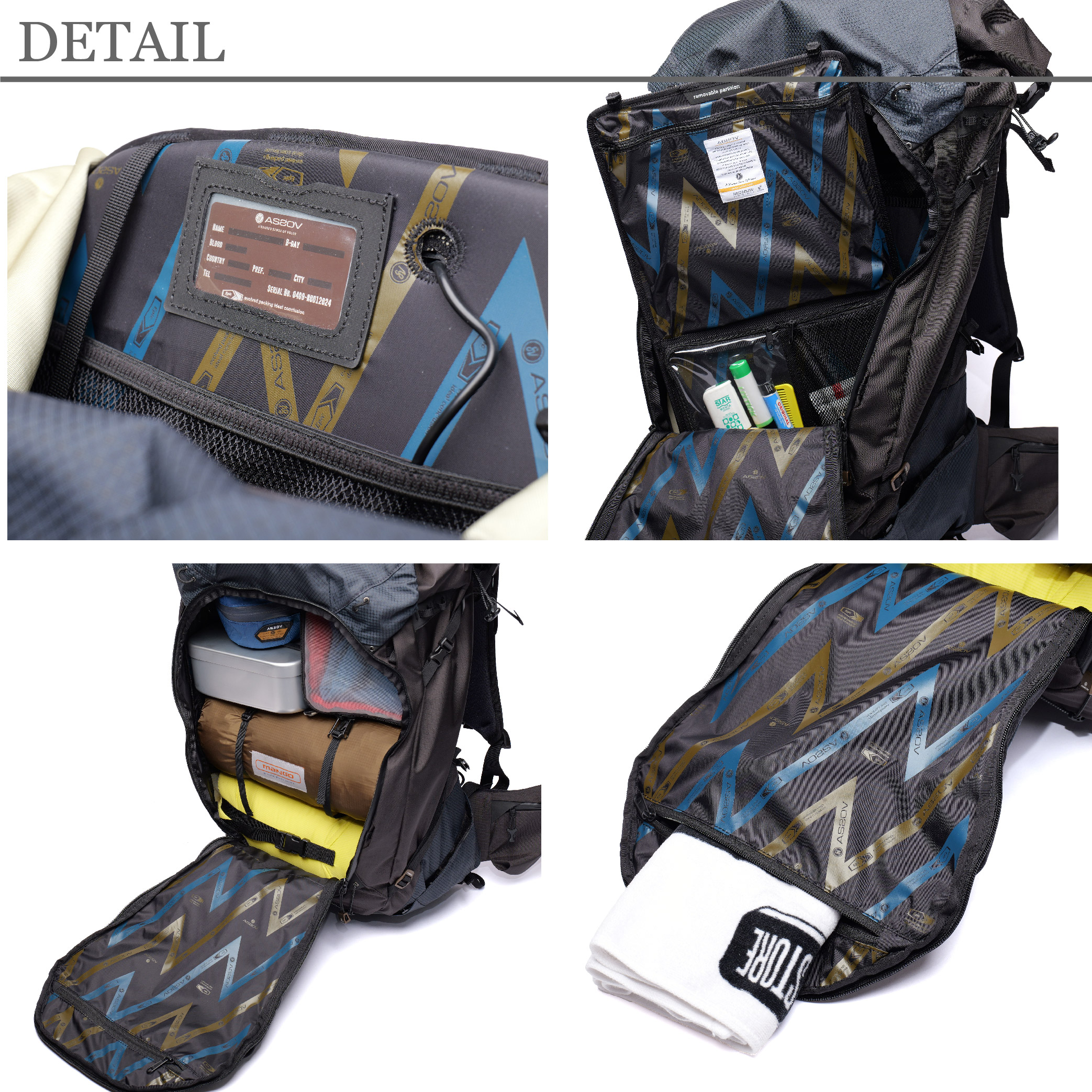 AS2OV アッソブ EPIC BACK PACK バックパック メンズ アウトドア 旅行 大容量 軽量 602400の画像