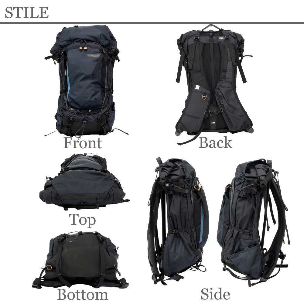 AS2OV STANDARDシリーズ　ブラック リュック AS2OV（アッソブ） バックパック 30L アウトドア メンズ 登山 キャンプ