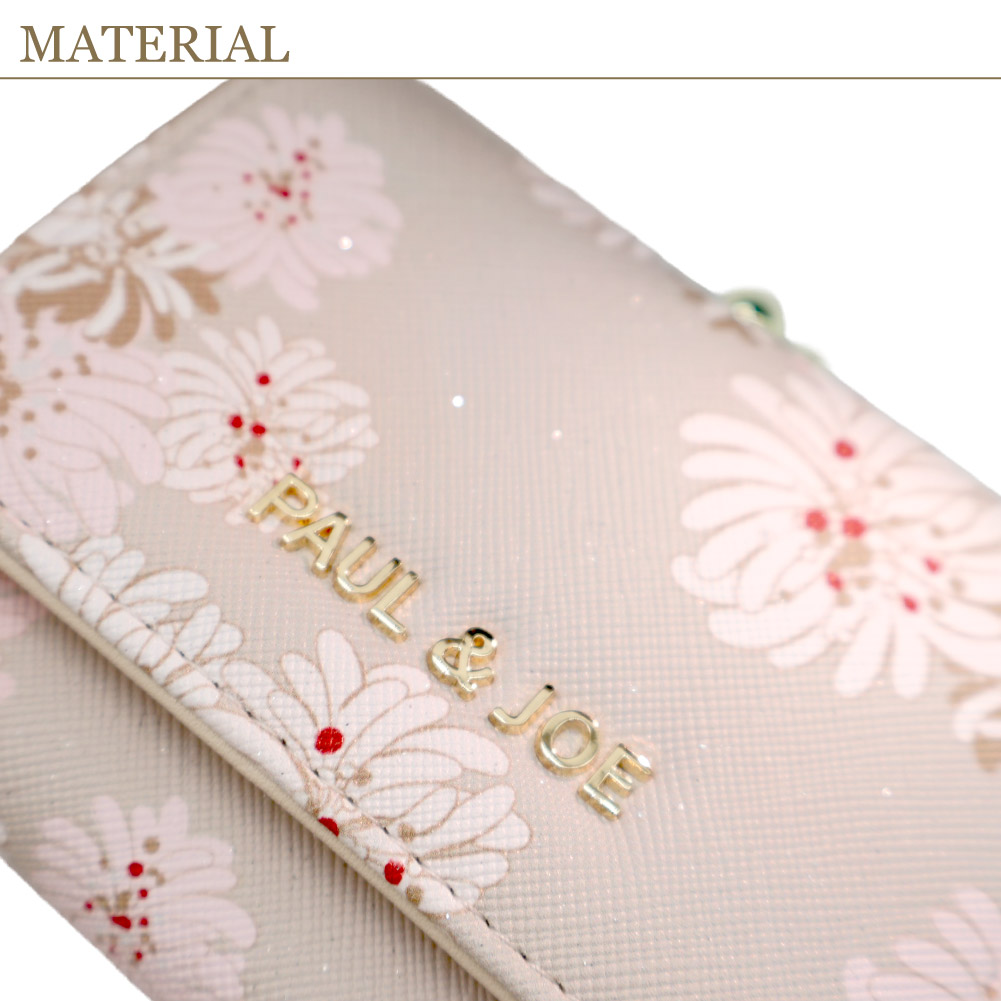 PAUL & JOE 花柄刺繍 がま口ミニウォレット PAUL & JOE ACCESSOIRES（ポールアンドジョーアクセソワ） ポール