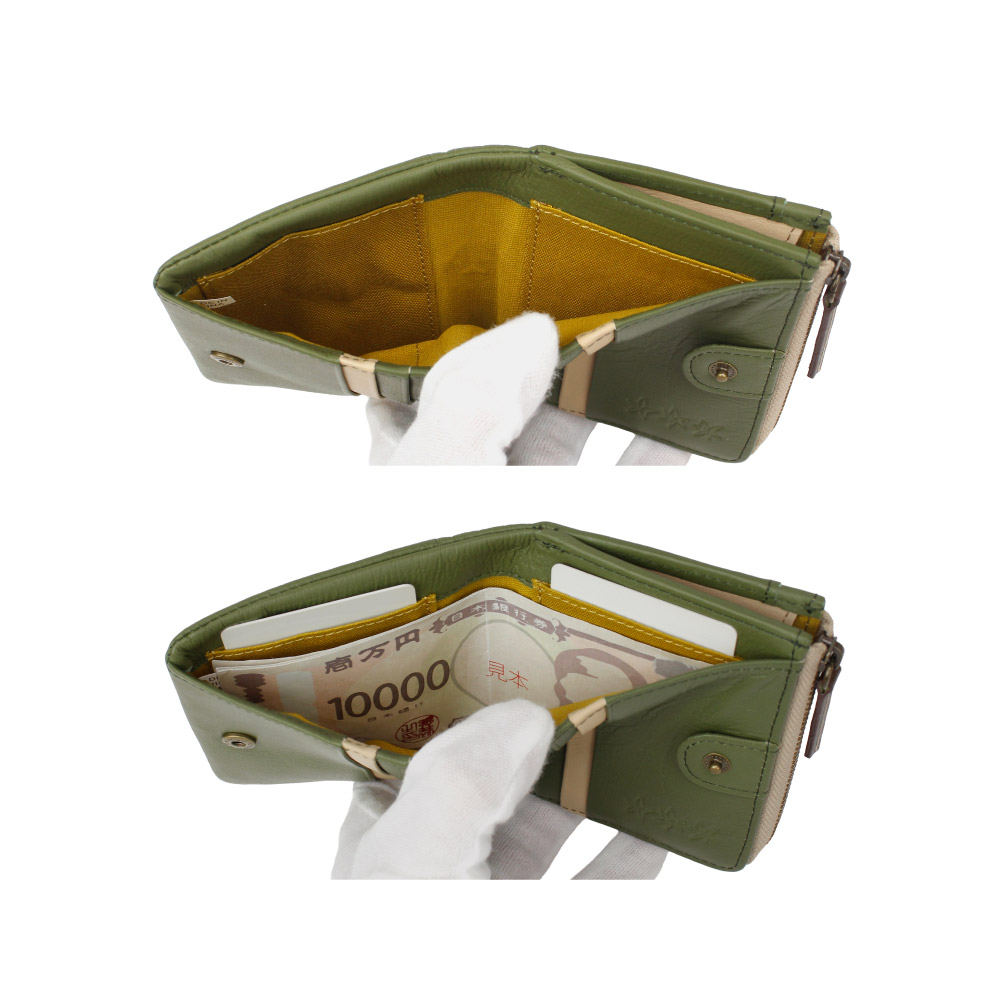 studio.s 財布 本革 二つ折り財布 ミニ財布 レディース レザー 二つ折