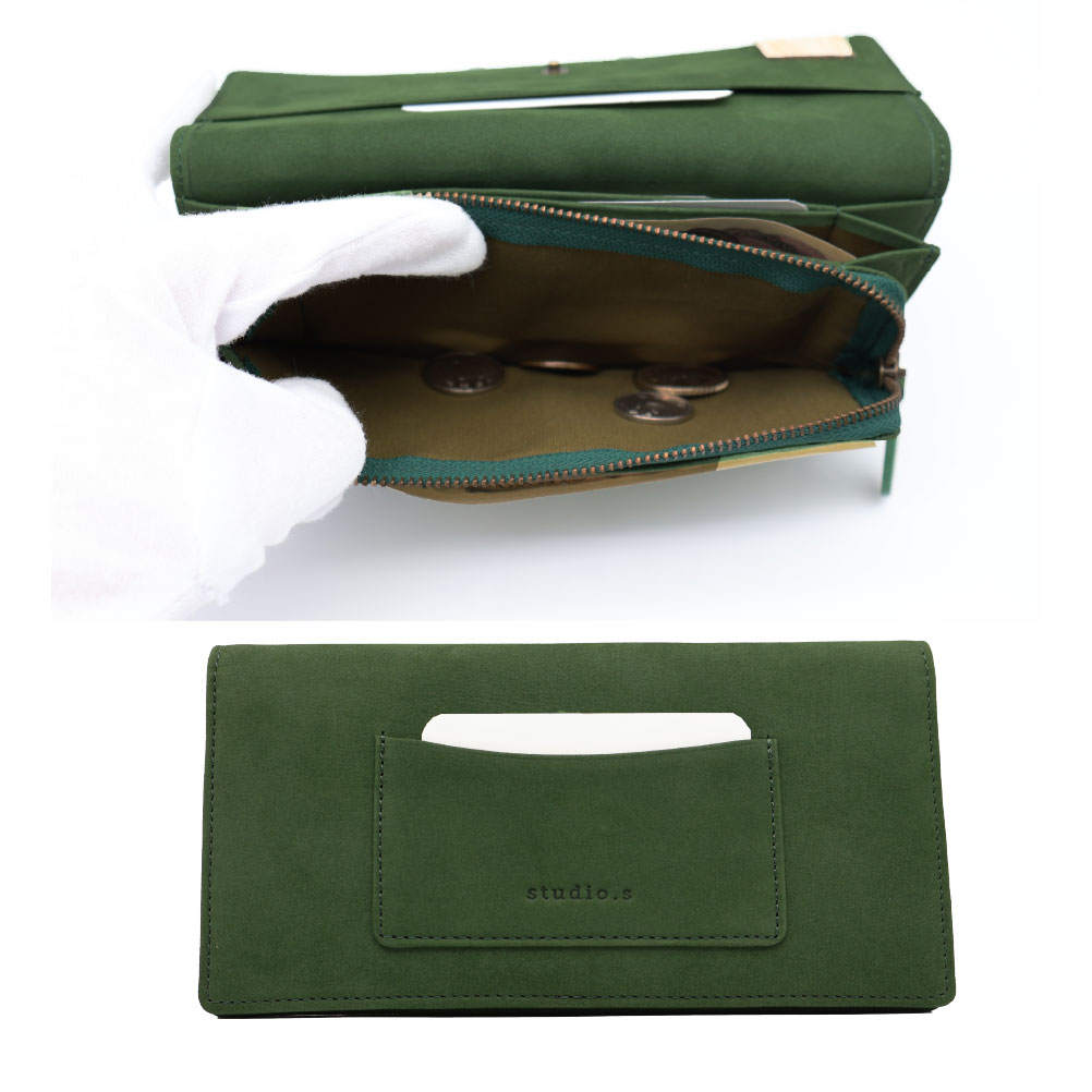 studio.s スタディオエス 長財布 レディース レザー かぶせ長財布 本革