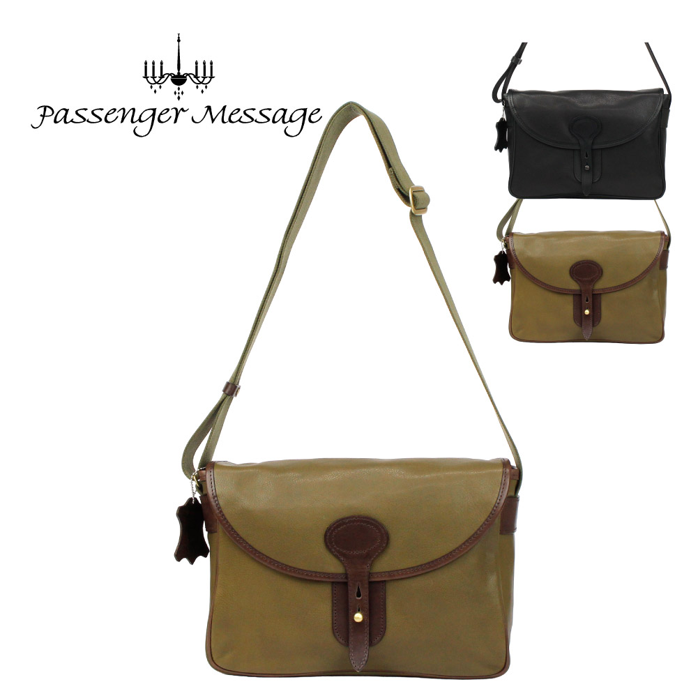 Passenger Message ショルダーバッグ メンズ レザー 斜め掛け 本
